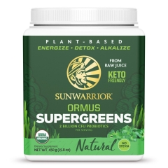 Sunwarrior Biologische Ormus Supergreens Natural 450 Gram