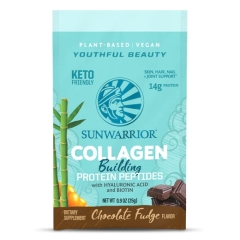 Sunwarrior Collagen Building Protein Peptides Chocolate Fudge 25 Gram